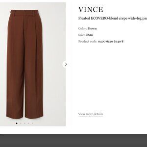 Vince Pleated ECOVERO-blend crepe wide-leg pants